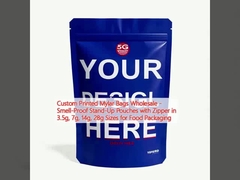 Özel Basılmış Mylar Torbaları Toptan Satın Alım - Kokusuz Zipperli Ayağa Kalkan Cüzdanlar 3.5g, 7g, 14g, 28g Gıda Paketleme Boyutları