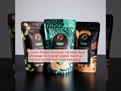Özel Basılmış Alüminyum Folyo Mylar Torbaları - Süt ve Atıştırmalık Ambalajları için Toptan Kokusuz Ziplock Stand-up Torbalar