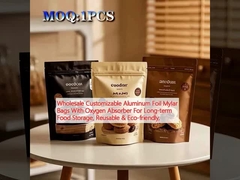 Toptan Alüminyum folyo Mylar torbaları uzun süreli gıda depolama için oksijen emici, yeniden kullanılabilir ve çevre dostu,