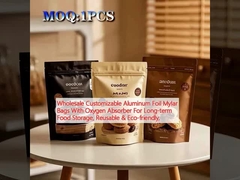 Toptan Alüminyum folyo Mylar torbaları uzun süreli gıda depolama için oksijen emici, yeniden kullanılabilir ve çevre dostu,