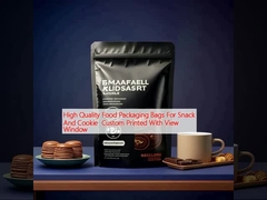 Yemek ve kurabiye için yüksek kaliteli gıda ambalajı torbaları penceresi ile özel basılı