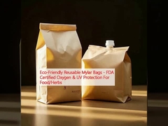 Çevre dostu tekrar kullanılabilir Mylar Torbaları - FDA Sertifikalı Gıda/Bitkiler için Oksijen ve UV Koruması