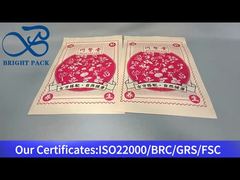 yellow stand up ziplock bag with clear window