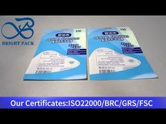 blue plastic zipper bag with clear window for dental flossers