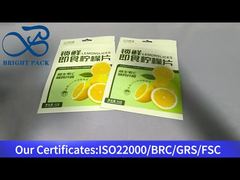 stand up zipper pouch for lemon slices 62g