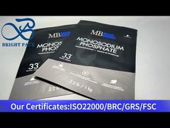 Monosodyum fosfat 1 kg için büyük siyah alüminyum-plastik ayakta duran torba