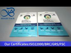 Köpek maması için mavi plastik ziplock torbası 170g