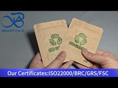 çevre dostu kraft kağıtlı dik duran torba