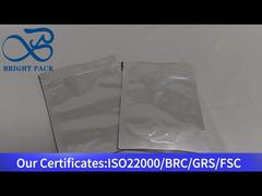 gümüş alüminyum folyo stand up fermuarlı çanta