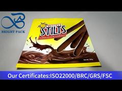 çikolata için sarı alüminyum plastik kilitli torba