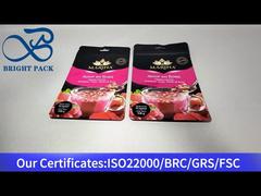 black stand up aluminum plastic bag for rose tea 108g