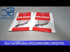 Banyo temizleyici dezenfektanı için beyaz plastik fermuarlı paketleme çantası 80g