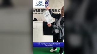 Çevre dostu ambalajlar için 40g biyolojik olarak ayrıştırılabilir özel basılı cam kağıt torbaları