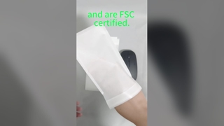 FSC sertifikalı giyim ve çoraplar için kendi kendine yapışkan mühürlü biyolojik parçalanabilir cam kağıt torbaları
