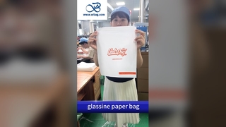 Toptan satış, çevre bilinçli markalar için kendi kendine yapışkan şeridi olan 40 gramlık biyolojik olarak parçalanabilir cam kağıt torbaları