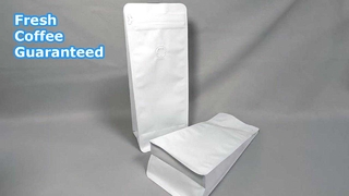 Valfli Yeniden Kapatılabilir Düz Tabanlı Kahve Torbaları