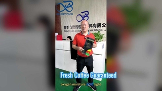 Sekiz Taraflı Mühürlü Kahve Poşeti Vanası Hava Geçirmez Taze Kızarmış Fasulye Depolama