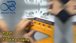 köpek maması için sarı polietilen paketleme çantası 170g