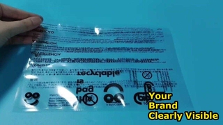 Perakende Toptan Tedarik için Özel Baskılı Şeffaf Plastik Torbalar