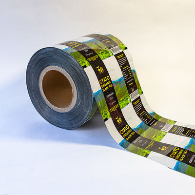 Gıda Alüminyum folyo kompozit rulo filmi Renkli baskı Çay atıştırmalığı Otomatik ambalaj rulo filmi