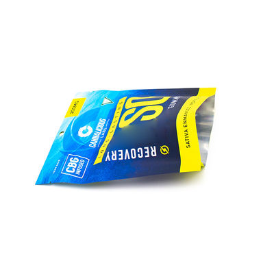 Güvenli, özelleştirilebilir üç taraflı çocuk geçirmez VMOPP+PET+PE fermuarlı ambalaj torbası