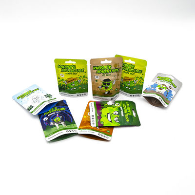 Özel Çocuklara Karşı Dayanıklı Cüzdan Paketleme Düzeltme Kanıtı Holografik Siyah Beyaz Mat Parlak Mylar Çıkış Çantaları