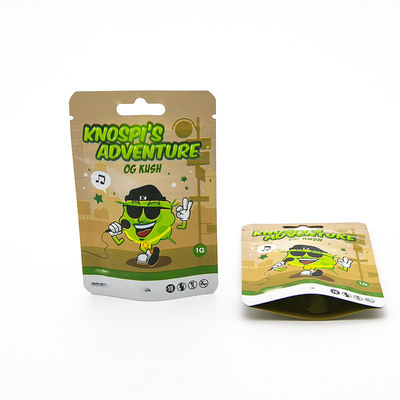 Tütün / Sigara Depolamaları için Özel Çocuklara Karşı Kokusuz Zip Mylar Poşetleri