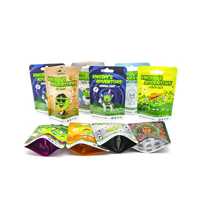 Özel duru fermuar meyve tadı tütün torbası puro mylar torbası tütün torbası yeniden kilitlenebilir plastik ot torbası