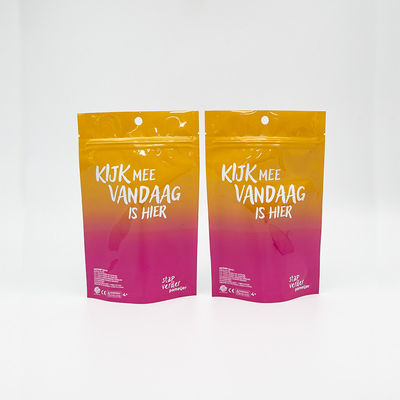 Patentli Küçük Çocuk Kilitli FDA Gıda Sınıfı Ham Maddeler Nem İzleyici Ve Hava geçirmez Çocuk Kilitli Fermuar Çantası Özel Mylar Çantaları