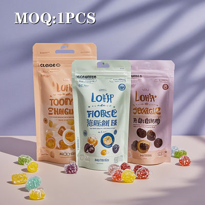 Gıda ambalajı için hava geçirmez mühürlü dayanıklı fermuarlı depolama torbaları