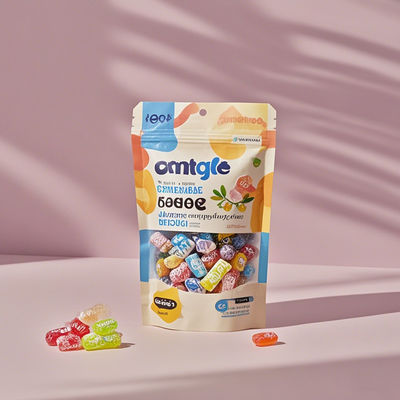 Çevre dostu geri dönüştürülebilir 3 taraflı mühürlü poşet plastik fermuar torbası geri dönüşüm mylar torbaları