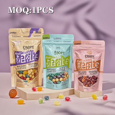 OEM Fabrikası Yeniden Kapanabilir Ziplock Özel Baskılı Şekerlik Paketleme Die Cut 3.5G Stand Up Pockets Free Safe Pocket Food Mylar Bags