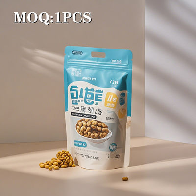 U şeklinde çentik kenarları ve yuvarlak köşeleri olan özel FDA koku geçirmez nem geçirmez ambalaj torbaları