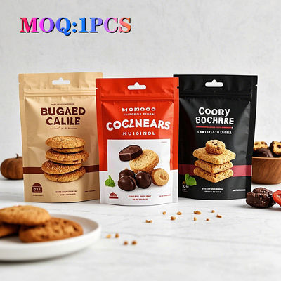 Özel Alüminyum folyo Atıştırmalık Çay Çikolata Paketleme Çantası Şekerli Dik Dik Çanta Mat Efektli Serbest Şekilli Kahve Paketleme