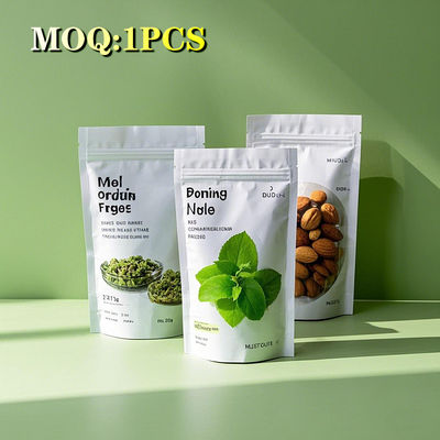 Renkli Mat Baskı Özel 90g Bitkisel Çay Ambalajı Ayağa Çanta