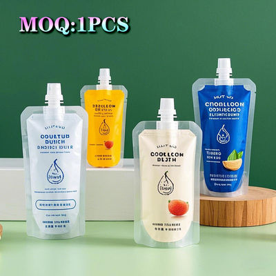 Özel tekrar kullanılabilir ayağa kalkan torbalar tüplü sıvı bebek maması meyve suyu çamur sosu içecekler için losyon ambalajı