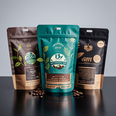 Gıda ambalajı için özelleştirilebilir ayakta yeniden kilitlenebilir plastik poşetler zip kilidi ve logo baskı ile