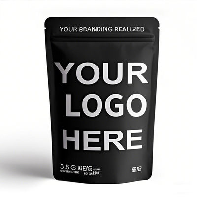 Özel Baskı Mat Stand Up Ziplock Mylar Torbaları Yeniden Kapanabilir Kokusuz Gıda Paketleme Cüppeleri