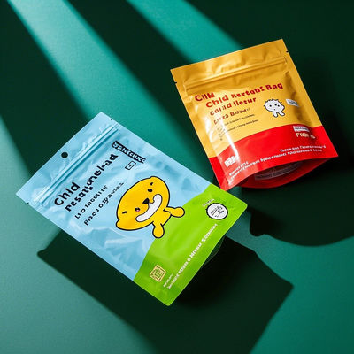 Çocuklara dayanıklı fermuar torbası Ağır kullanımlı plastik bileşik ambalaj Özel boyutlar ve taklit edilemez tasarım