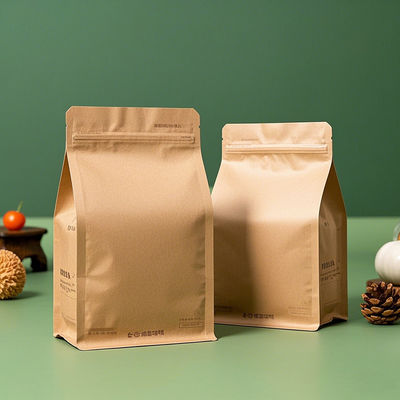 Premium Sekiz taraflı mühürleme düz alt çantalar FDA sertifikalı özel basılı ve gıda ve perakende için nem geçirmez 50g-2000g Kapasite