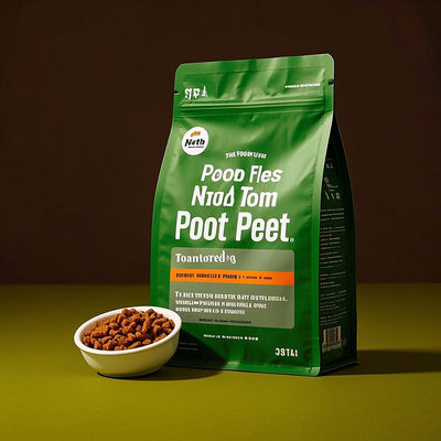 ASTM sertifikalı çocuklara dayanıklı ziplock torbaları evcil hayvan beslenmesi için özel basılı