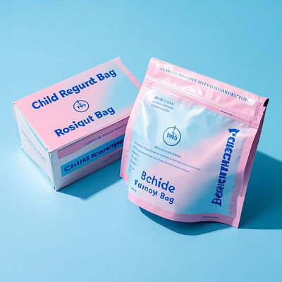 Çevre dostu Çocuklara karşı dirençli düz çantalar FDA uyumlu malzeme Toptan satış seçenekleri