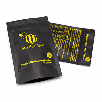 Çok katmanlı Alüminyum Kompozit Şeker / Atıştırmalık / İlaçlar için Çocuk Kanıtlı Ambalaj Torbaları Özel CR Ambalaj Çözümleri