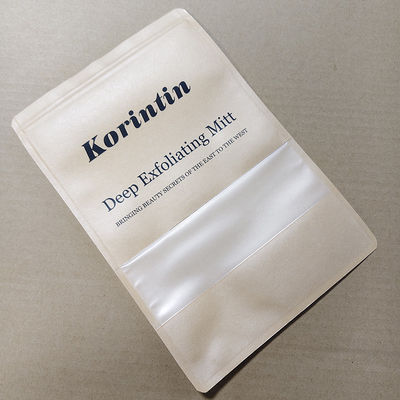 Kraft Kağıt Pencere Çantası Çok Katmanlı Kompozit Ambalaj Gıda / Kahve / Fındık FDA / SGS Sertifikalı Özel Boyutlar & Baskı Çevre Dostu Dayanıklı