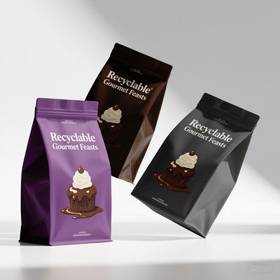 Sağlıklı Gıdalar İçin Modaya Uygun 8 Taraflı Paketlenmiş Paketler Pantone Renkleri & QR Kodları Baskı