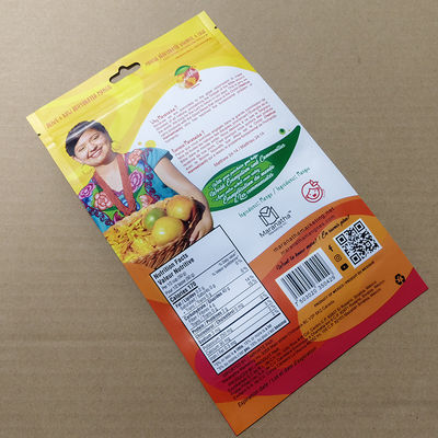 Kendini kapatan, ayakta duran mango torbası fermuar kilitli IPX4 Nemden korunur 500+ tekrar kilitlenir