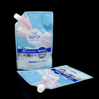 1L Deterjan Açılı Ağızlık Poşet PET AL PE Lamine Sızdırmaz Geniş Nozul