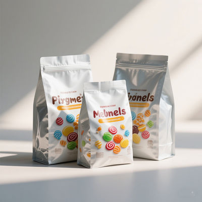 Şeffaf Pencereli Özel Baskılı Mylar Çantaları. 8 Renkli Graveure Markalama.