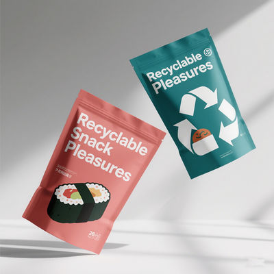 GRS sertifikalı geri dönüştürülmüş Mylar torbaları %30 PCR içeriği ve karbon nötr üretim