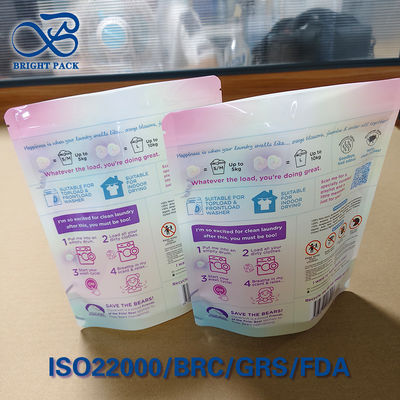 ​4'ü 1 Arada Çamaşır Yıkama Kapsülleri Üçlü Mühürlü Ambalaj Poşetleri - Özel Baskı ve Nem Bariyeri